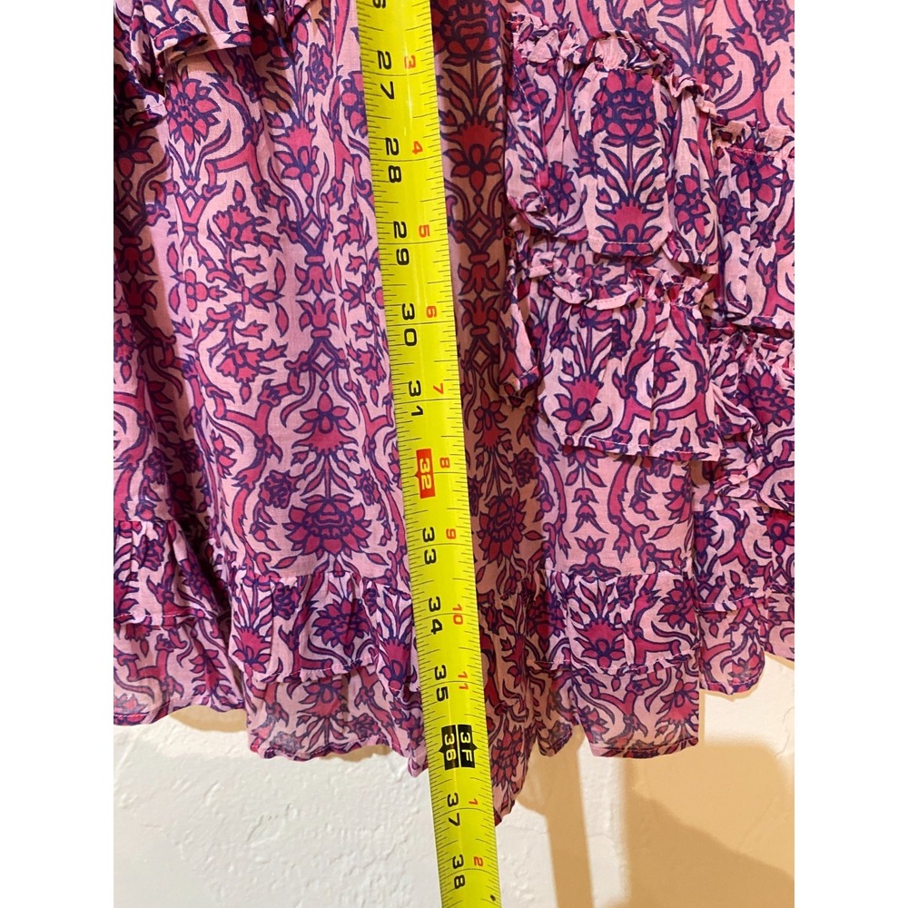Banjanan Bazaar Dress size XS Pink Purple Ruffle Tiered Midi Summer Boho NWT - Picture 11 of 12